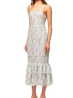 NWOT - Elliatt Lace Mermaid Midi Dress w/ Floral Print